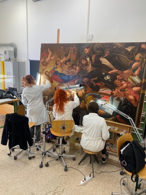 Scuola Fantoni, restaurati 4 dipinti della parrocchia di Cenate Sotto