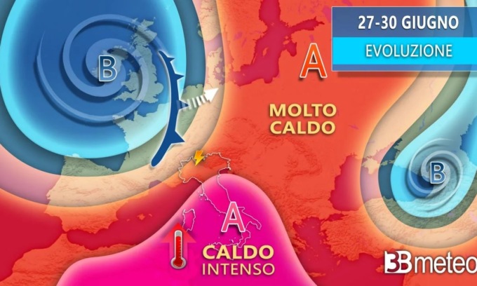 In settimana apice del caldo africano, ma attenzione a forti break temporaleschi