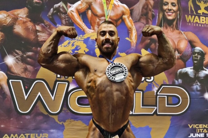 Alessio Bertolino, della palestra Tiger Club di Clusone, campione del mondo di body building