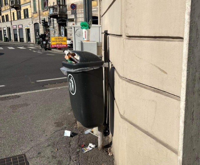 A Bergamo mancano i cestini: il gruppo consiliare leghista invia un’interrogazione al Comune