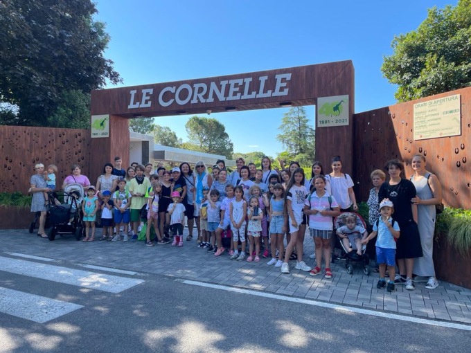 I bambini ucraini e le loro mamme in visita al Parco Faunistico Le Cornelle