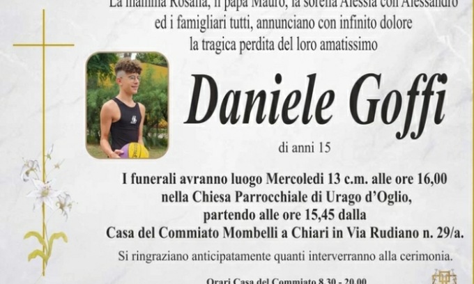 Incidente mortale di Urago d’Oglio, al confine con Calcio: la vittima è il 15enne Daniele Goffi