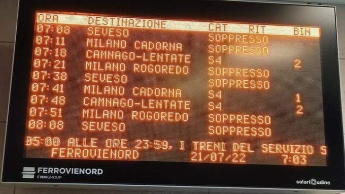 Disagi sulle tratte del Passante di Milano, ecco tutte le modifiche alla circolazione dei treni