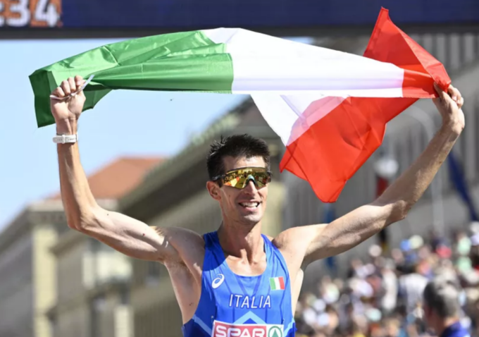 Matteo Giupponi medaglia di bronzo agli Europei di marcia a Monaco