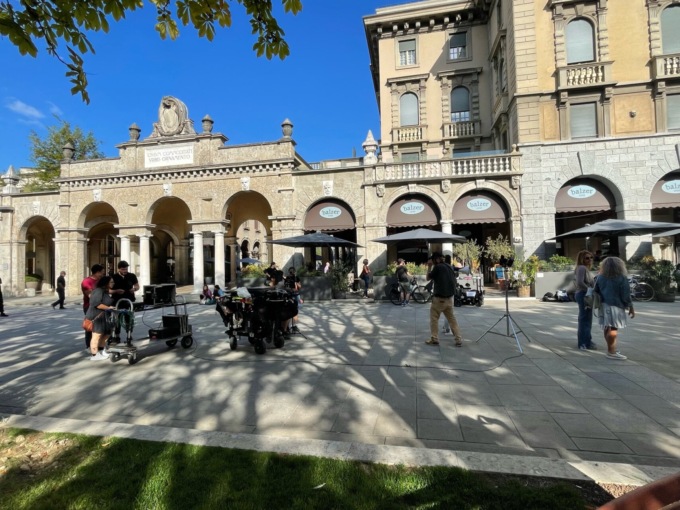 A Bergamo, sul Sentierone e in Città Alta, le riprese per il video della Capitale della Cultura
