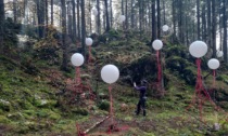 L'artista Ivano Parolini ricorda, con un'installazione nel bosco sopra Gandino, Rigoni Stern