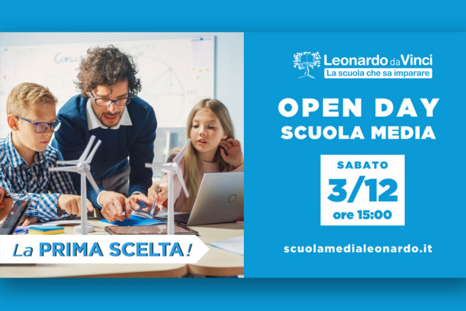 Scuola Media Leonardo da Vinci: Open Day sabato 3 dicembre