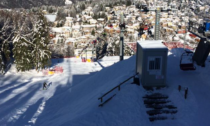 Selvino a secco di neve, la pista da sci sul monte Purito costretta a restare chiusa