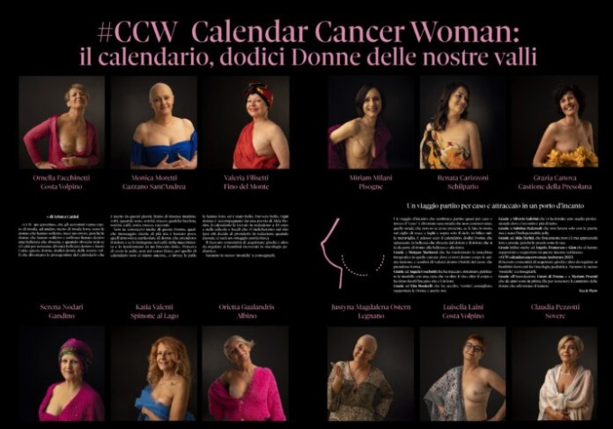 Tumore al seno: dodici bergamasche celebrano, su un calendario, la bellezza nel dolore