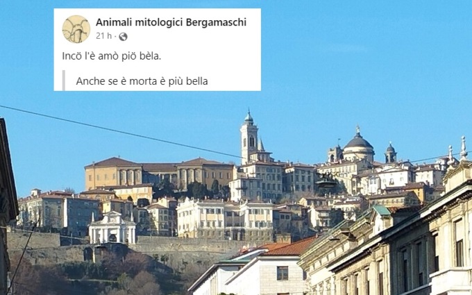 “Incö l’è amò piö bèla” per il traduttore di Facebook è “Anche se è morta è più bella”