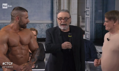 Il bodybuilder clusonese Alessio Bertolino ospite su Rai3 a "Che Tempo Che Fa"