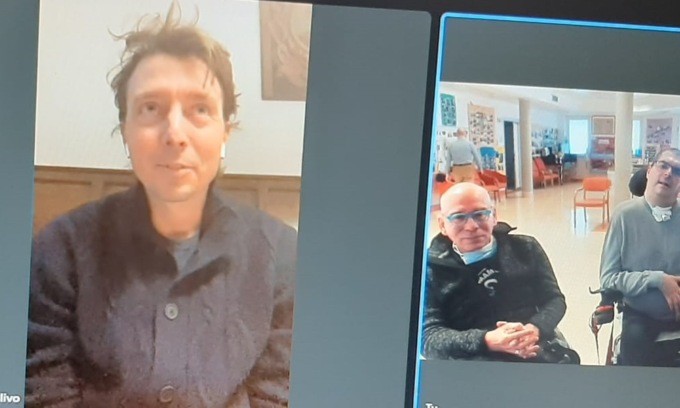 L’emozionante incontro tra Giancarlo, calvenzanese malato di Sla, e Montolivo