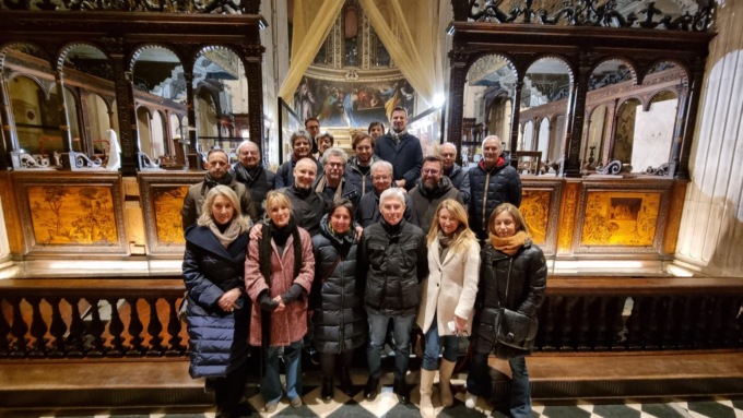 Il Consiglio comunale di Bergamo in visita al “Cantiere Vivo” nella Basilica di Santa Maria Maggiore