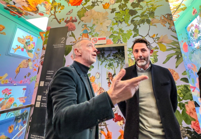 La visita di Linus alla Carrara: è lui la voce delle nuove audioguide della pinacoteca