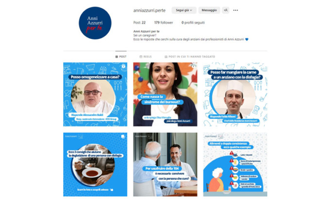 “Anni Azzurri per te”:  un canale Instagram a supporto dei caregiver