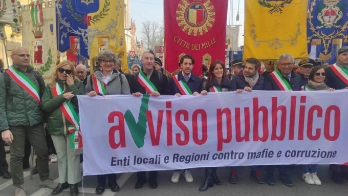 Bergamo contro la mafia alla manifestazione di Libera e Avviso Pubblico a Milano