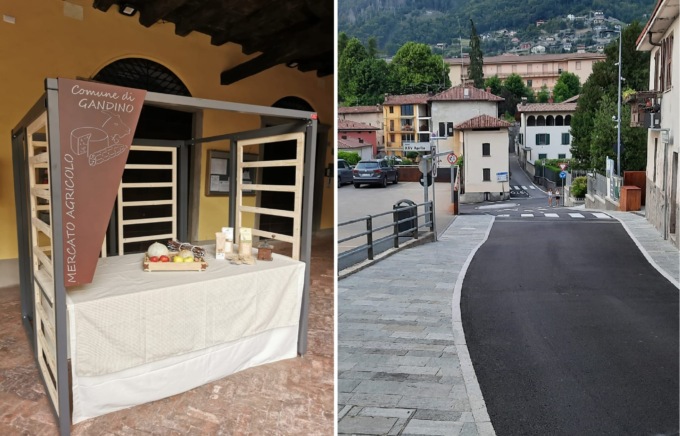 Mercato Agricolo di Gandino, ecco le nuove “casette” il collegamento al Parco Verdi