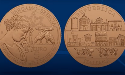 Presentata a palazzo Frizzoni la moneta della Capitale della Cultura, in vendita sul Sentierone