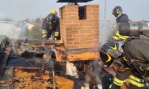 La canna fumaria va a fuoco, Vigili del fuoco in azione a Brignano