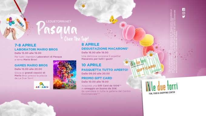 Le Due Torri festeggia la Pasqua a tema Mario Bros