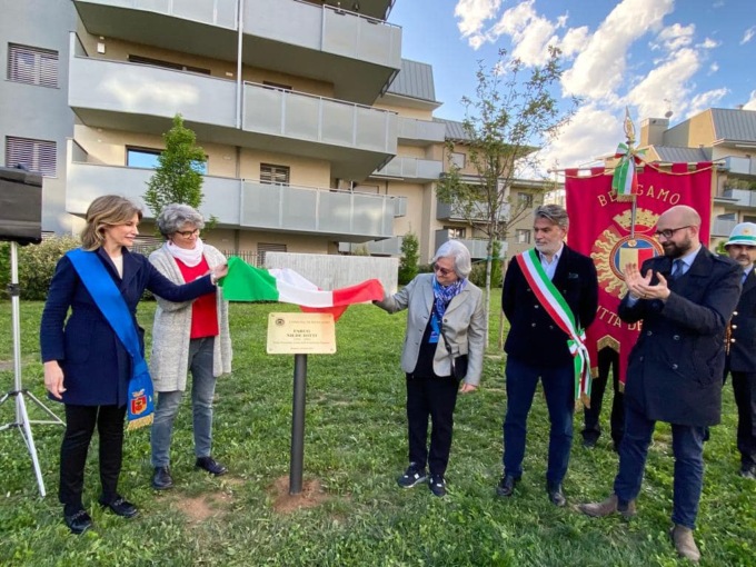 Liberazione, in via Vivaldi (Borgo Palazzo) inaugurato il parco intitolato a Nilde Iotti