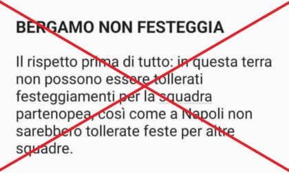 La falsa notizia del messaggio di minacce degli ultras atalantini ai tifosi del Napoli