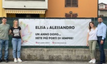 Rogo all'asilo di Osio Sopra, uno striscione per Elisa e Ale: «Più forti di sempre!»