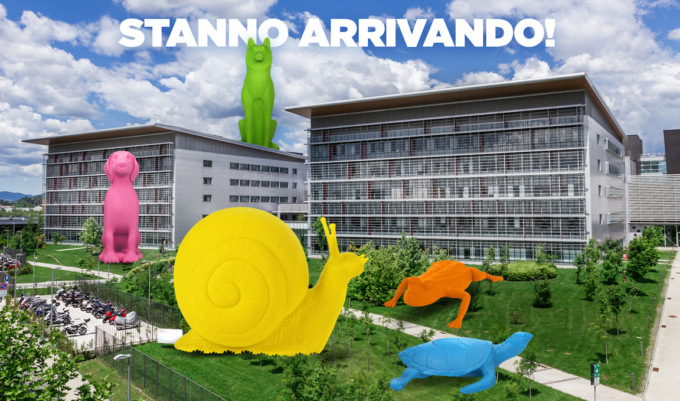 Ventisette animali-amici di Cracking Art animeranno il nuovo parco-giardino GiCoBe all’ospedale