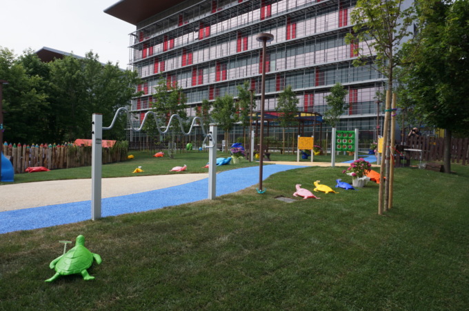 L’ospedale Papa Giovanni ha ora un parco giochi unico nel suo genere