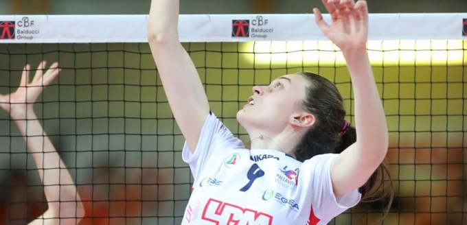 La palleggiatrice Laura Pasquino nella famiglia del Volley Bergamo 1991