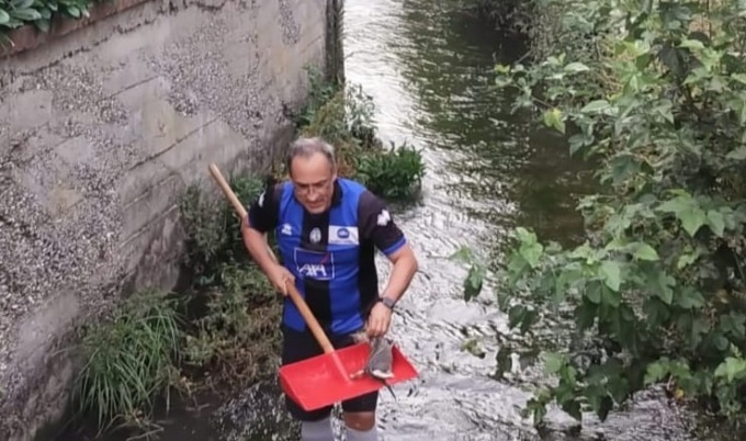 Moses, il gattino salvato dal sindaco di Caravaggio dalle acque della roggia