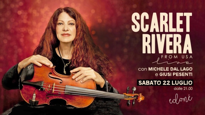 La storica violinista di Bob Dylan, Scarlet Rivera, dal vivo all’Edonè