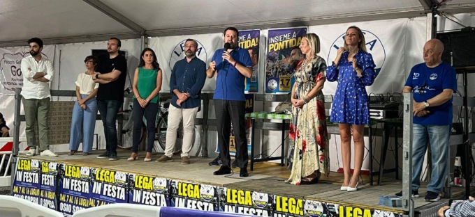 Salvini a Osio Sopra parla della Bergamo-Treviglio: «I signori del “no” non aiutano il Paese»