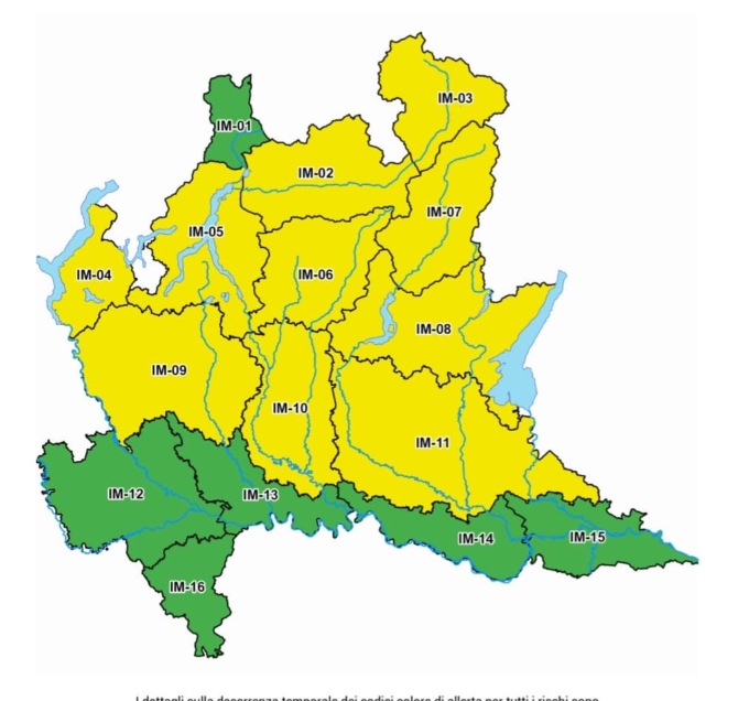 Ancora allerta maltempo, ma di intensità inferiore rispetto a una settimana fa