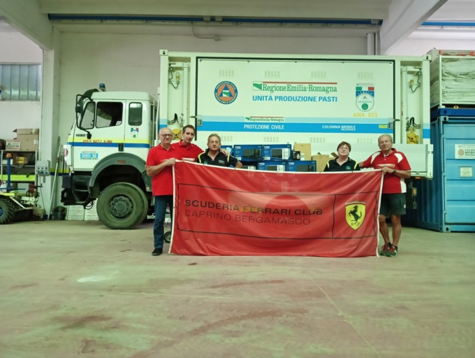 Il Ferrari Club di Caprino ha donato quasi cento elettrodomestici agli alluvionati in Romagna