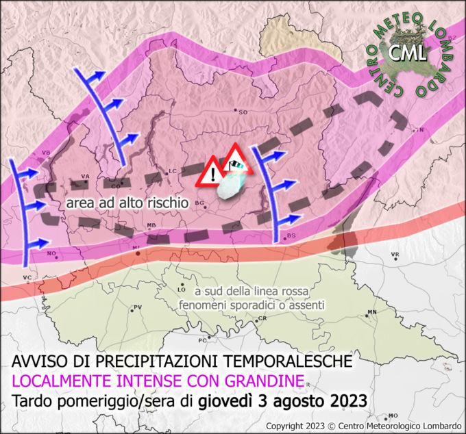 Bergamasca ancora una volta nel mirino del maltempo: grandine e raffiche di vento nel pomeriggio