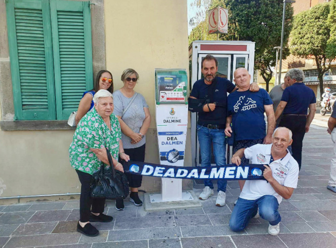 Il cuore grande dei tifosi nerazzurri Dea Dalmen: un nuovo defibrillatore al Comune