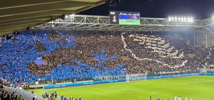 Il video che mostra la stupenda coreografia della Curva Nord prima della partita col Rakow