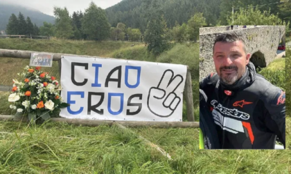 Eros, morto a 49 anni in moto: gli amici organizzano una raccolta fondi per la moglie e i due figli