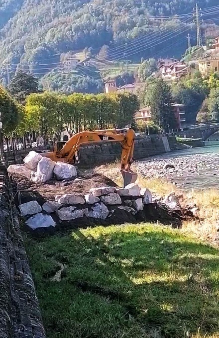 San Pellegrino, cominciati i lavori per la passerella sul Brembo