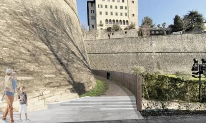 Nuovo accesso pedonale a Città Alta da via Tre Armi, attraverso le mura