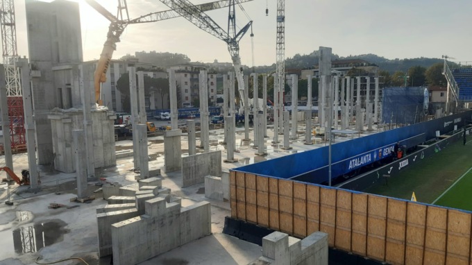 Gewiss Stadium, il passo avanti nei lavori è clamoroso: la Morosini cresce a vista d’occhio