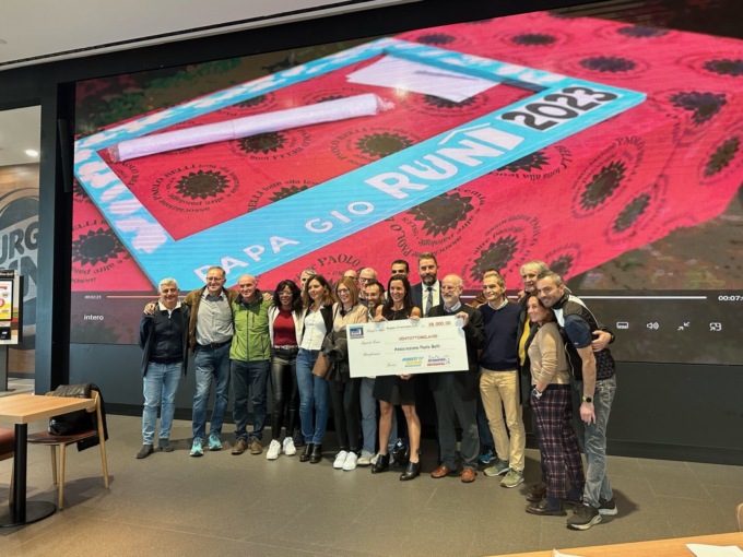 Grazie alla Papa Gio Run 2023 sono stati donati 28 mila euro all’Associazione Paolo Belli