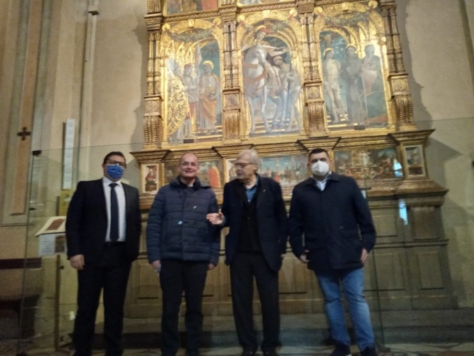 Sgarbi a Treviglio per l’inaugurazione del Museo del Polittico alla basilica di San Martino
