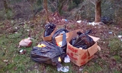 Nembro, abbandonano i rifiuti nella valletta vicino al Santuario: beccati!