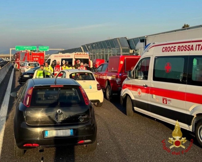 Incidente lungo l’A4 a Capriate: tre feriti soccorsi in codice rosso