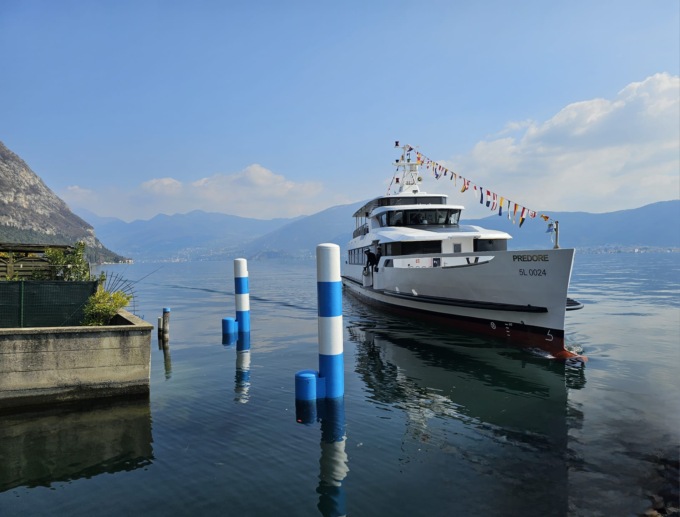 Il varo della tanto attesa motonave “Predore”, a propulsione diesel-elettrica, sul lago d’Iseo