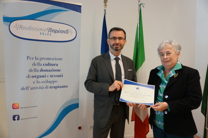 Assegnata alla Asst Papa Giovanni XXIII la Stella di Fondazione Trapianti