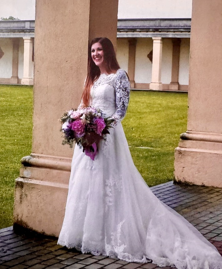 Roberta Zana col suo abito da sposa