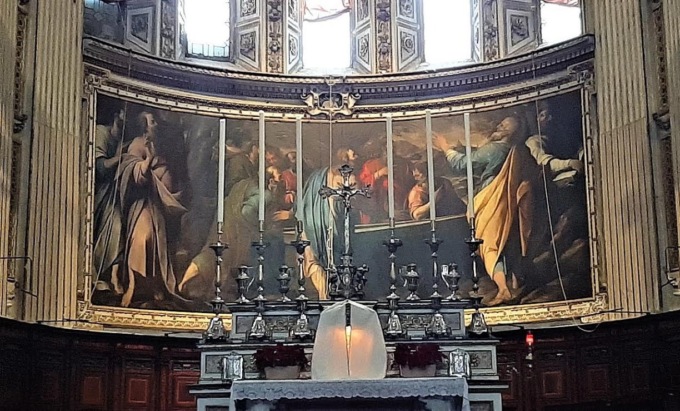 Al via il restauro del grande quadro di Camillo Procaccini in Santa Maria Maggiore